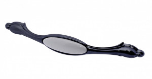 Maner mobilier cu portelan FERAY 128 mm negru cu alb