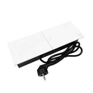 Priza incastrabila model ARAGO, 3 iesiri Schuko, 1x USB-A, 1x USB-C, cablu 1,5 m inclus, finisaj alb | negru - Img 2