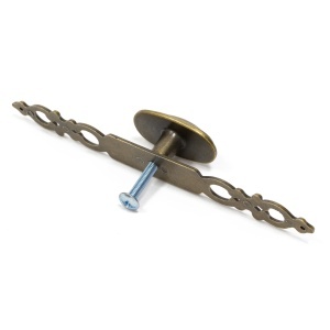 Buton metalic cu sild pentru mobilier model Rabat, 22/136x26 mm, antic auriu - Img 7