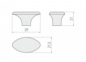 Buton model WP1148, finisaj antic auriu - Img 2