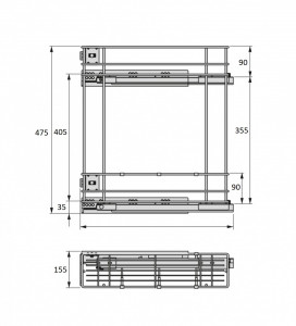 Cosuri jolly cu amortizare Blum 200 mm