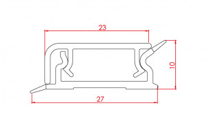 Inaltator blat | Plinta antistrop pentru blat aluminiu | alb | negru