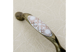Maner ceramica model 728 UP-WP0728-PC-04 , 96 mm, finisaj antic auriu/model auriu