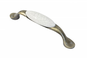 Maner retro ceramica alb fisurat