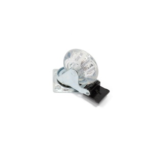 Rotila IFL pentru mobilier, silicon, FI 50 mm, H=62mm, cu / fără blocare, max. 25 kg/bucata, placă fixare 42x42 mm, finisaj transparent/zincat - Img 6