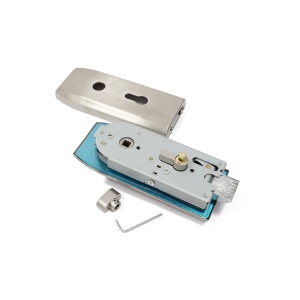 Set broasca si maner pentru usa din sticla 10-12 mm, model NEXA, simetrica, finisaj inox - Img 6