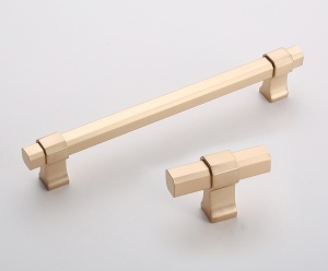Buton metalic pentru mobilier model Dava, finisaj auriu mat - Img 4