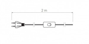 CABLU CU INTRERUPATOR 2M ALB LD-KABE2M-00 - Img 2