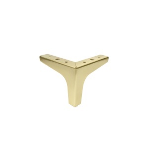 Picior pentru mobilier si canapele, model NUT, H = 100 | 130 mm, finisaj auriu periat - Img 2