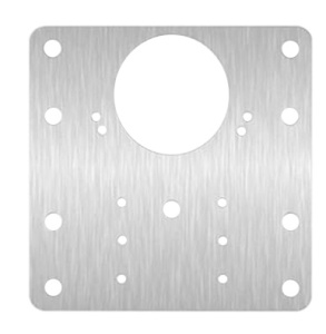 Placa din inox pentru reparatie defecte balama mobilier, 90x90 mm