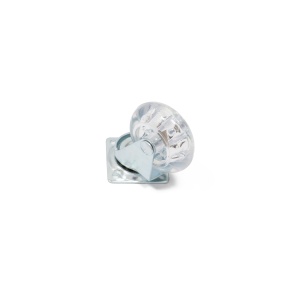 Rotila IFL pentru mobilier, silicon, FI 50 mm, H=62mm, cu / fără blocare, max. 25 kg/bucata, placă fixare 42x42 mm, finisaj transparent/zincat - Img 3