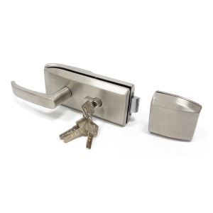 Set broasca si maner pentru usa din sticla 10-12 mm, model NEXA, simetrica, finisaj inox - Img 3