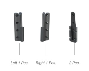 Set demontabili Letto pentru pat fixare la 90 grade , plastic negru - Img 7