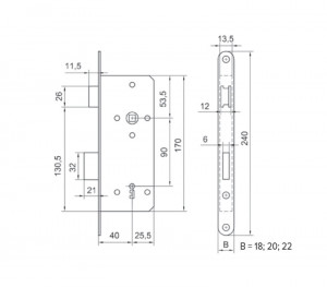 BROASCA INGROPATA USI P90 ORO 035-174 A=40 B=18 CU TABLITA SI 2 CHEI - Img 2