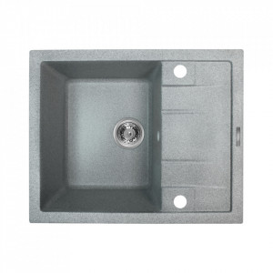 Chiuveta 615x500 mm, 1 cuva, finisaj chinchilla