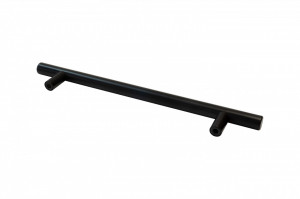 Maner metalic cilindric pentru mobilier, model FI 12, stil modern/minimalist, Distanta dintre gauri = 96 | 128 | 160 | 256 mm, finisaj negru mat