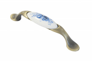 Maner retro ceramica trandafiri albastri