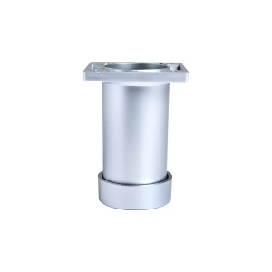 Picior mobilier reglabil din plastic FILO, finisaj aluminiu, 50 / 80 / 100 mm