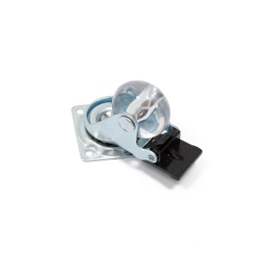 Rotila IFL pentru mobilier, silicon, FI 35 mm, H=50 mm, cu / fără blocare, max. 25 kg/bucata, placă fixare 42x42 mm, finisaj transparent/zincat - Img 6