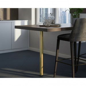 Set 4 picioare Solusa pentru blat masa, FI60x710 mm, finisaj antic auriu