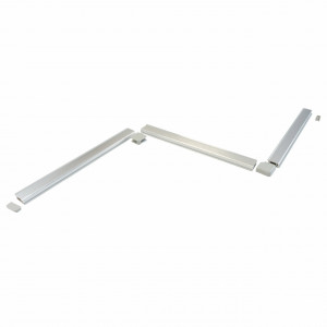 Set accesorii pentru montaj orizontal inaltator blat rectangular, plastic, finisaj aluminiu