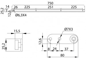 SINA CULISARE PENTRU CANAPELE 75CM