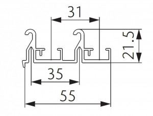 Sine duble superioare pentru sistem ESTERNO 80 - Img 2