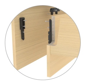 Demontabil Letto pentru pat fixare la 180 grade , plastic negru - Img 3