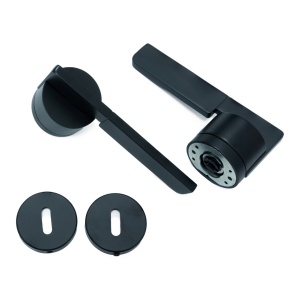 Maner pentru usi si rozeta P, model ESUS, FI 54x155 mm, finisaj negru mat
