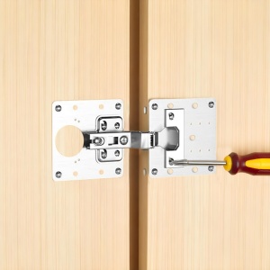 Placa din inox pentru reparatie defecte balama mobilier, 90x90 mm - Img 3