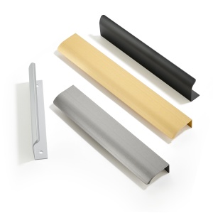 Profil maner model ATTIS, 8x352 mm, L=3000 mm, finisaj aluminiu | auriu mat | negru - Img 2