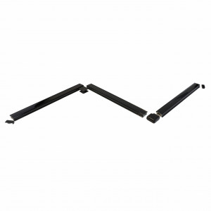 Set accesorii pentru montaj orizontal inaltator blat rectangular, plastic, finisaj negru