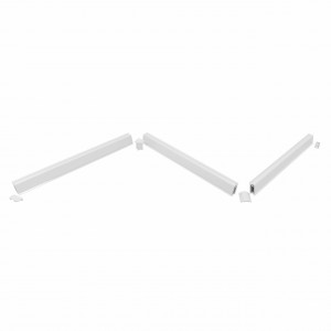 Set accesorii pentru montaj vertical inaltator blat rectangular, plastic, finisaj alb