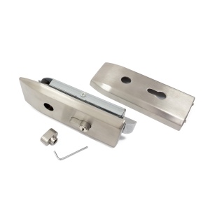 Set broasca si maner pentru usa din sticla 10-12 mm, model NEXA, simetrica, finisaj inox - Img 7