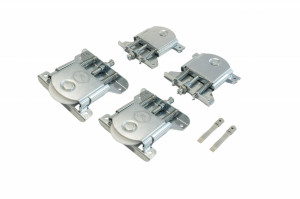 Set sistem si sine PKM pentru 2 usi glisante de sifonier, L=2000 mm, finisaj aluminiu - Img 2