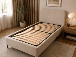Somiera single IFL 90x200 cm, structura metalica rezistenta, lamele din lemn stratificat