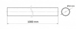 BARA BUCATARIE FI 16 L=1M CROM