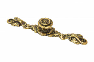 Buton cu sild model Volantino, 128 mm, finisaj bronz antic