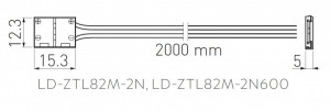 Conector XC11 cu cablu L=2000 mm pentru banda LED LD-ZTL82M-2N - Img 2