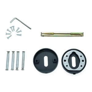 Maner pentru usi si rozeta P, model ESUS, FI 54x155 mm, finisaj negru mat