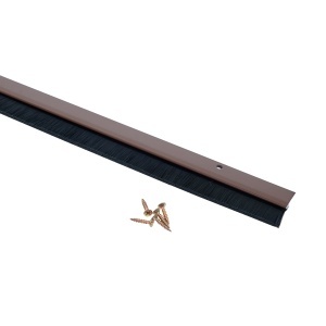 Perie etanșare și izolare ușă, aplicată, PP, suport aluminiu, 1000 mm, alb / maro - Img 8