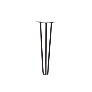 Picior metalic pentru mese model TRINITY, otel, H=406 | 710 mm, finisaj negru mat - Img 4