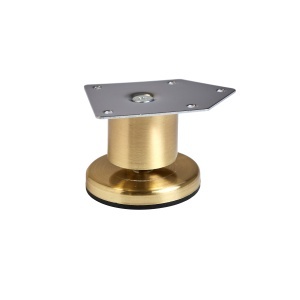 Picior mobilier reglabil din metal FI 42, finisaj auriu mat, 50 / 80 / 100 mm - Img 5
