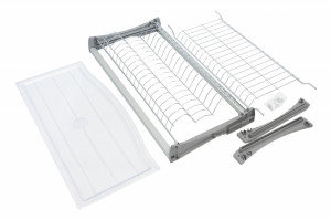 Scurgator /picurator IFL crom lucios pentru corp de de 450 | 600 | 700 | 800 | 900 mm , otel/plastic gri