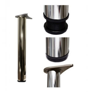 Set 4 picioare IFL pentru blat masa, flansa tip V, FI60x710 mm, finisaj crom lucios