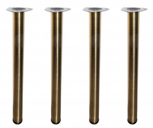 Set 4 picioare Solusa pentru blat masa, FI60x710 mm, finisaj antic auriu
