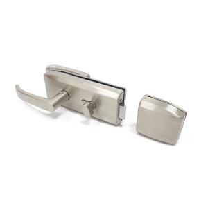 Set broasca si maner pentru usa din sticla 10-12 mm, model NEXA, simetrica, finisaj inox - Img 4