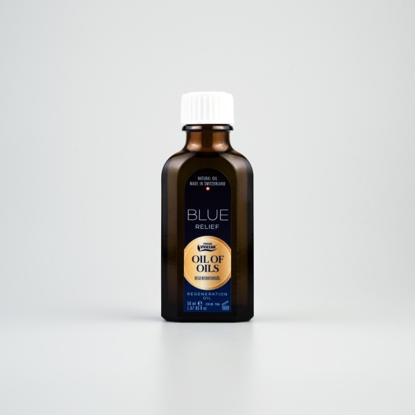 Blue Relief - Amestec de uleiuri esențiale analgezic pentru entorse și edeme - 50 ml.