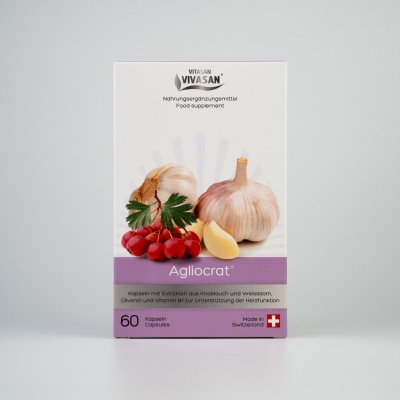 Agliocrat - Supliment alimentar cu extracte de Usturoi, Paducel si vitamina B1 - 60 capsule - Img 1