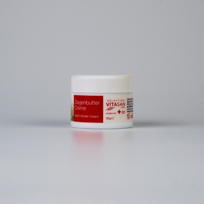 Cremă cu unt din lapte de capră - eficientă în reumatism, artrite, tuse, răceli - 25 g.